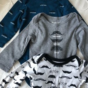 6-9 Month Onesies mustache